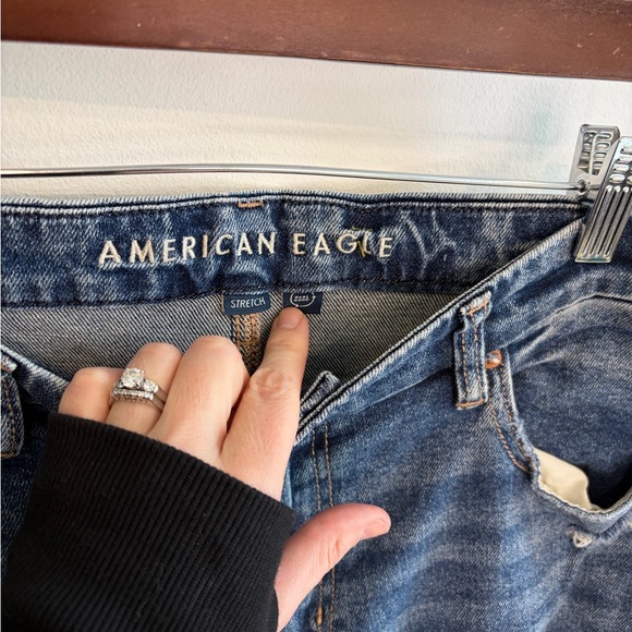 American Eagle Curvy Straight Stretch Jeans Size 14 - Picture 4 of 7